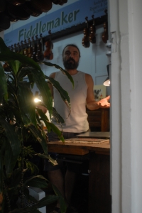 Ilja Grawert in his Brisbane Violin shop